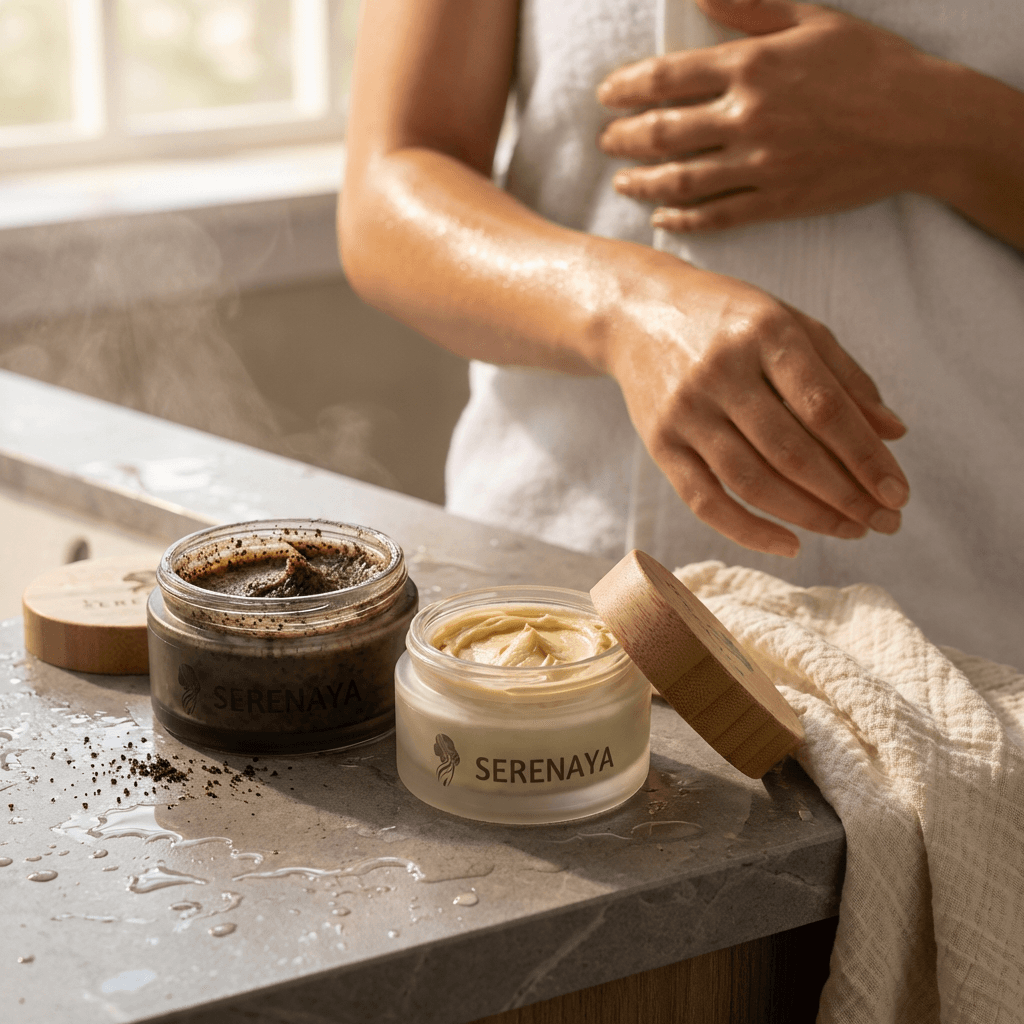 Glow Ritual — Scrub away dullness. Seal in radiance.